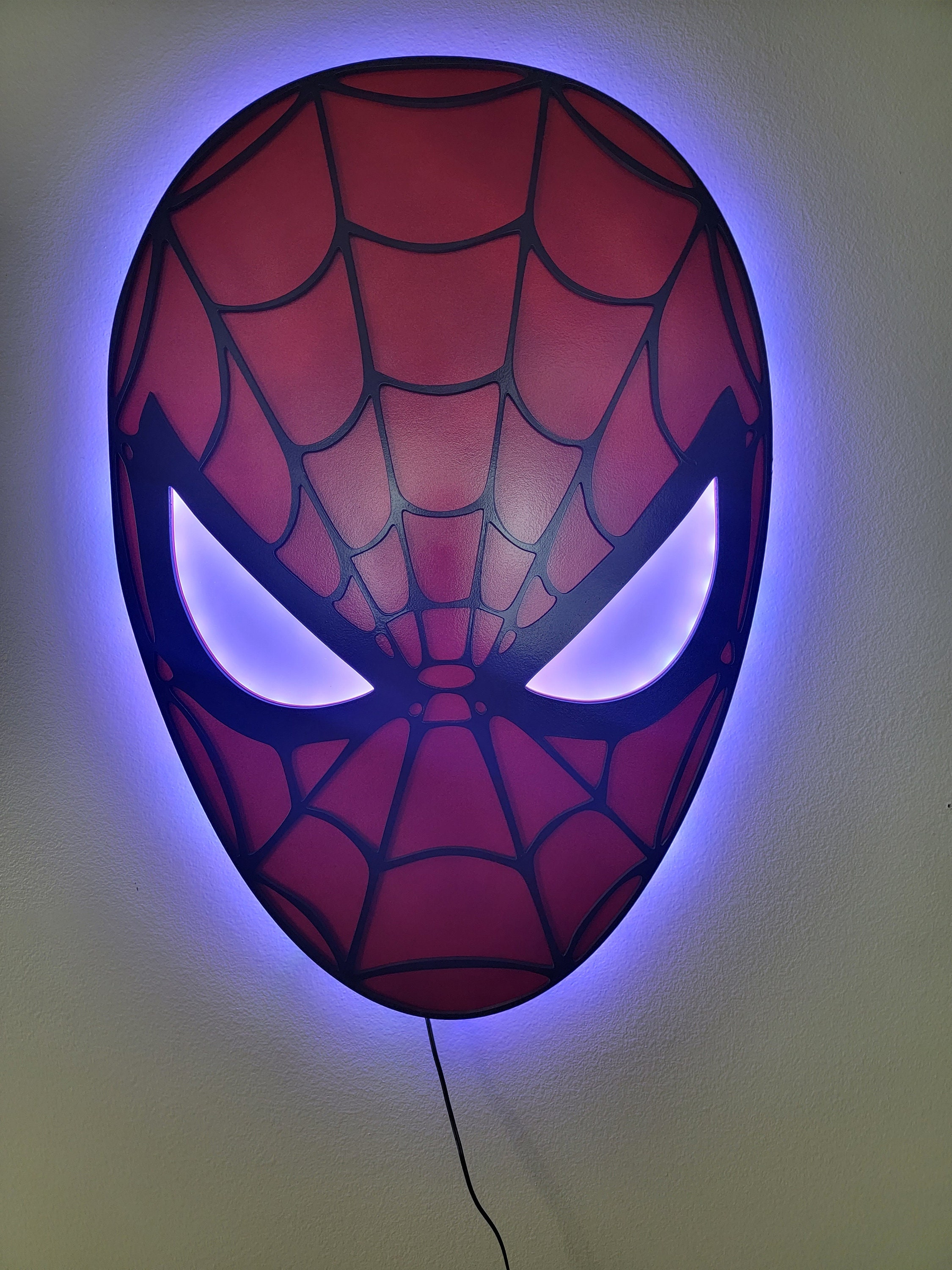 Spiderman 3D Sign With LED Lights - Etsy