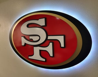 San Fransico,49ers LED Backlit Sign, NFL Football Wall Decor, Sports Neon Light