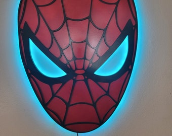 Spiderman 3D sign with LED lights