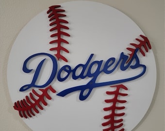 Dodgers baseball 3D wall art