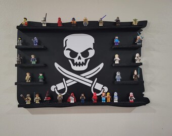Pirate flag minifigure holder