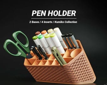 Organizador de escritorio con portabolígrafos Kumiko Design