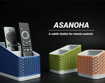 Asanoha Remote Holder Japanese Pattern Organizer Set of 3