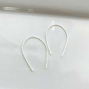 Sterling silver threader minimalist earrings