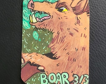Hand-painted 3/3 Boar Token