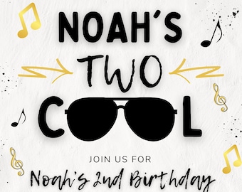Dos geniales invitaciones para tu segundo cumpleaños (descarga digital)