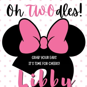 Oh TWOdles- Minnie Mouse Birthday Invitation