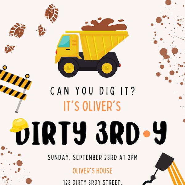 Dirty 3rd-Y Third Birthday Invitation