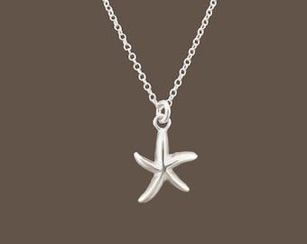 Sterling Silver Starfish Charm Necklace