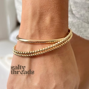 14K Gold Filled Cuff Bracelet, Heavyweight Gold Bracelet, Gold Bangle, Gift for Her, Gold Fill Bracelet Cuff, 100% AUTHENTIC Solid Gold Fill