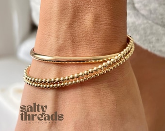 14K Gold Filled Cuff Bracelet, Heavyweight Gold Bracelet, Gold Bangle, Gift for Her, Gold Fill Bracelet Cuff, 100% AUTHENTIC Solid Gold Fill