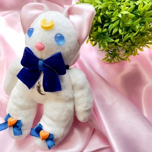 Artemis Plush - Sailor Venus Inspiration - White Cat Plush  - Anime Plush - Cute Gift