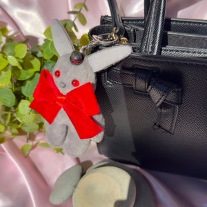 Plush Keychain Cross Academy – Vampire Knight Inspired – Red Ribbon – Bag Accessory – LaPetiteNami