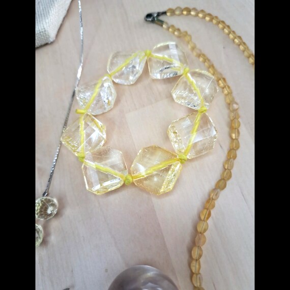 Lucite Vintage Jewelry Lot Clear Translucent Plas… - image 9