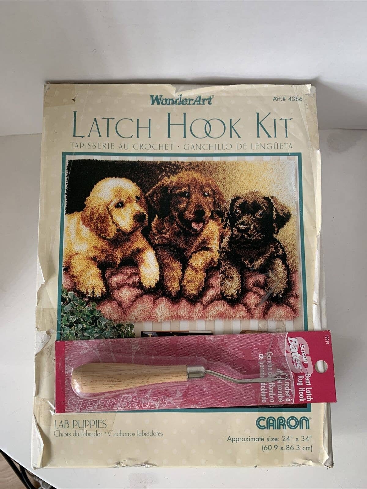 Chihuahua Dog Latch Hook Kits, Large Latch Hook Rug Kit for Adults