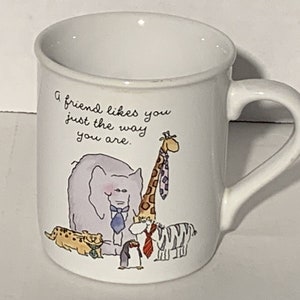 Hallmark Cards Mug Coffee Tea A Friend Likes You Just The Way You Are Vintage
