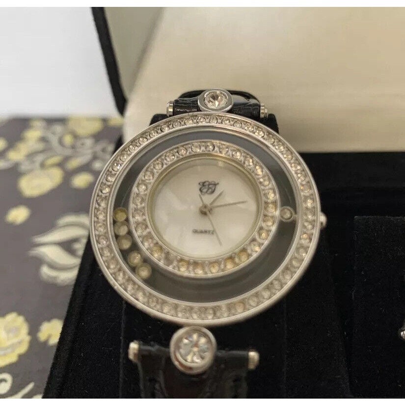 Elizabeth Taylor WHITE DIAMONDS Watch Works W Earrings Vintage 99
