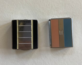 Vintage 1920s/30s Silver Tone and Enamel Art Deco Style Compacts (Bourjois and Dorothy Gray)