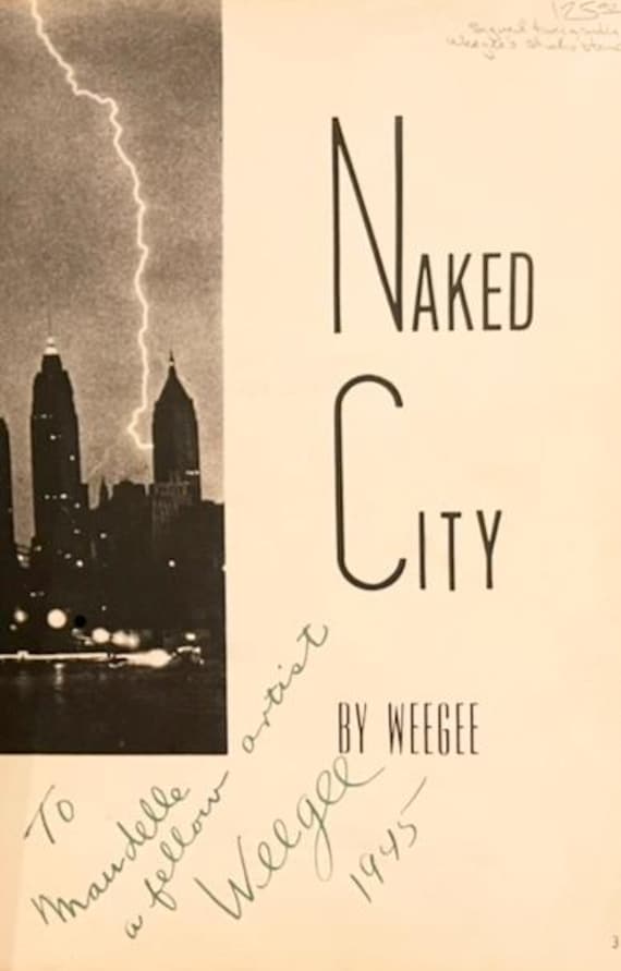Weegee Naked City ハードカバー・英語版 Naked City- Vintage Hardcover Book by Weegee - Etsy