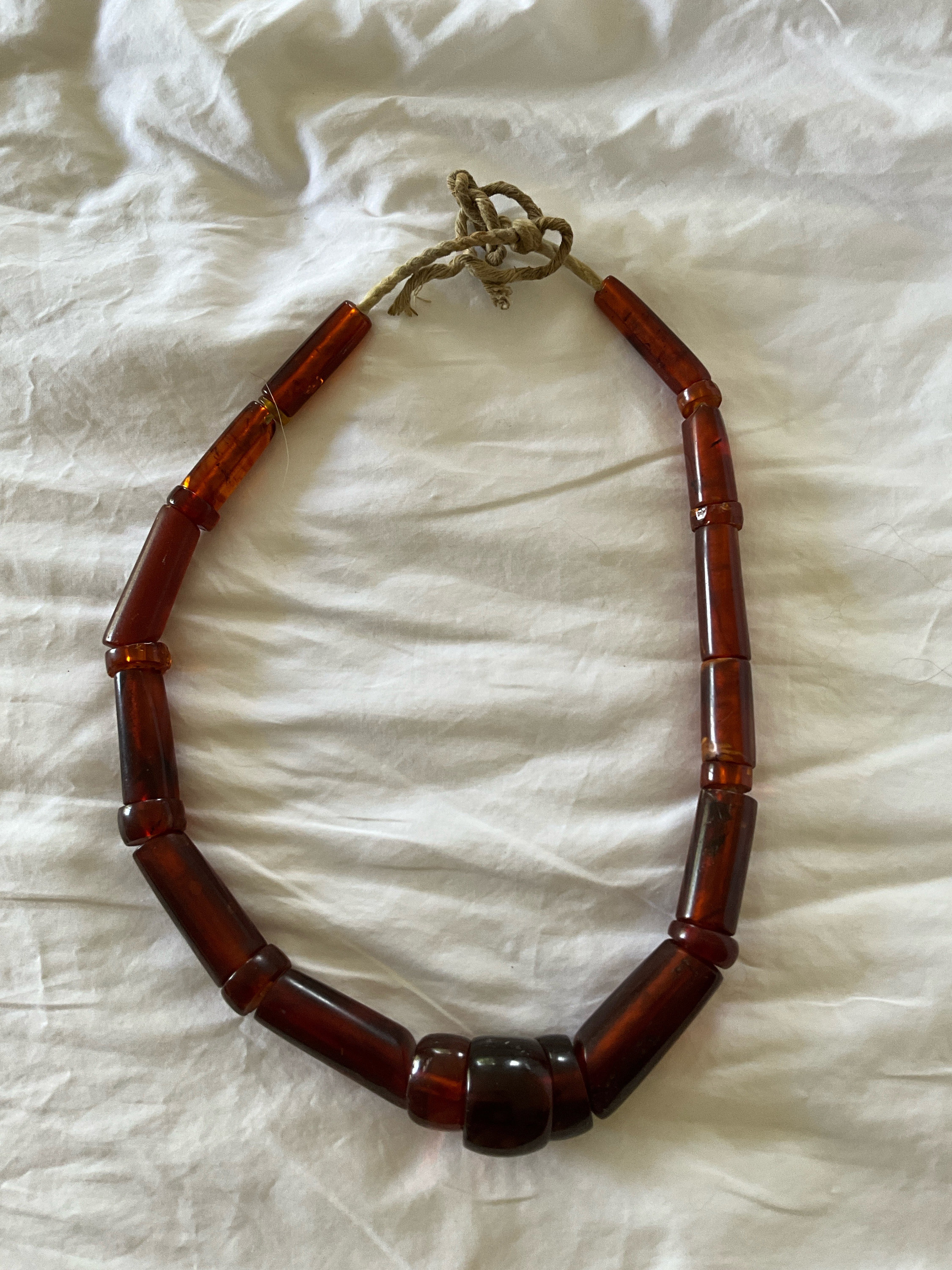 Indian Hill Tribes, Graduated Vintage Amber Necklace, Rare Burmese