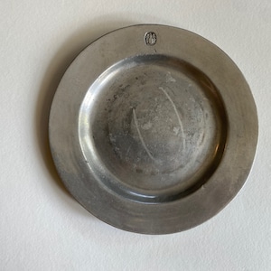 Vintage Pewter RWP Plate from Wilton Columbia or PA -10.5”