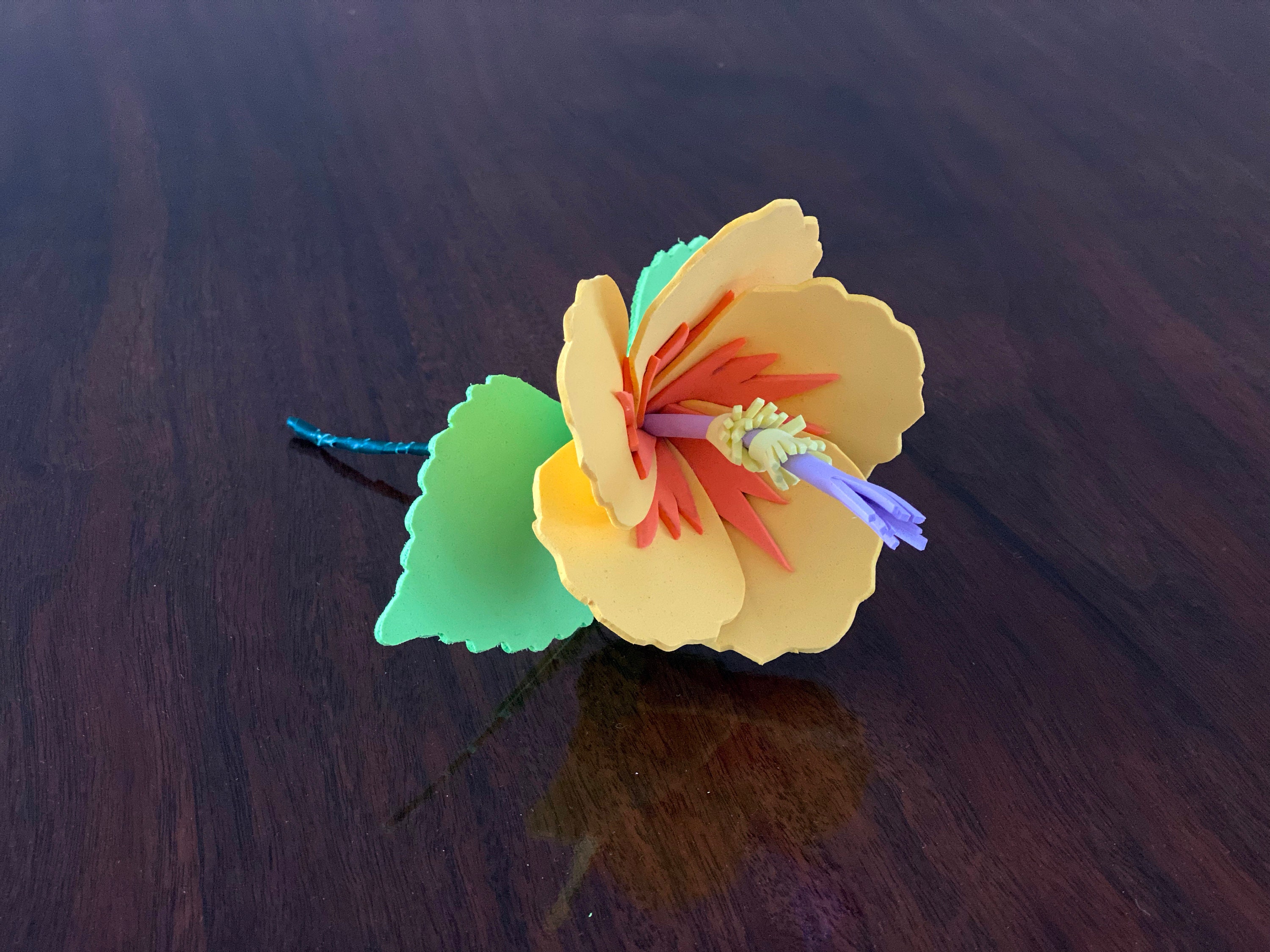 Cut Out Foam Hibiscus Flower Printable Template Etsy