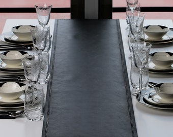 Kunstleder Tischläufer, modernes minimalistisches Esszimmer Dekor