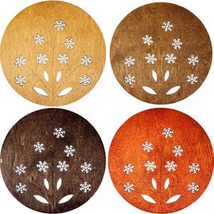 Christmas Tree Snowflake Placemat Sets Holy Christmas Gift Easy to Clean 14,17 x 14,17 inch