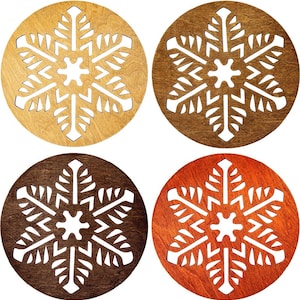 Christmas Big Snowflake Placemat Sets Holy Christmas Gift Easy to Clean 14,17 x 14,17 inch