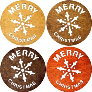 Frohe Weihnachten dünne Schneeflocke Tischset Sets heilige Weihnachtsgeschenk leicht zu reinigen 14,17 x 14,17 Zoll