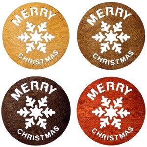 Merry Christmas Star Snowflake Wood Placemat Sets Holy Christmas Gift Easy to Clean 14,17 x 14,17 inch