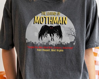 Mothman Comfort Colors Shirt, The Mothman Shirt, Mothman Tee Shirt, Cryptid Shirt, Cryptid T Shirt, Cryptid Core Shirt, Cryptozoology Shirt