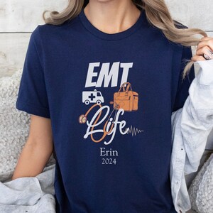 Personalized EMT Shirt, EMT Life Tshirt, Emergency Medical Technician Shirt, Paramedic Shirt, Nurse Life Tee, EMS Shirt, Gift for Paramedic