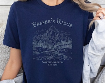 Fraser's Ridge T-Shirt, Fraser Mountain Shirt, North Carolina Shirt, Outlander Shirt, Bookish Sweatshirt, Gift for Book Lover, Jamie Fraser