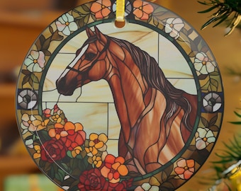 Horse Ornament, Horse Lover Gift, Christmas Equestrian Gift, Horse Christmas, Cowgirl Ornament, Gift for Horse Lover, Horse Ranch Ornament