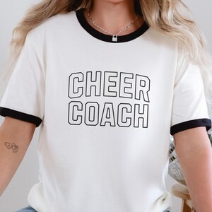 Retro Cheer Coach Shirt, Cheer Coach Gift, Vintage Ringer Tee, Cheerleader Coach Shirt, Game Day Cheer Coach Tee, Cheer Coach Era Shirt