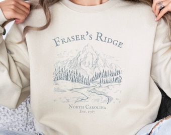 Fraser's Ridge Sweatshirt, Mountain Sweatshirt, North Carolina Sweatshirt, Outlander Shirt, Bookish Sweatshirt, Gift for Book Series Lover