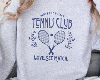 Tennis Sweatshirt, Tennis Player Gift, Tennis Lover Gift, Tennis Coach, Tennis Mom Sweater, Apres Tennis, Tennis Team Gift, Tennis Pullover