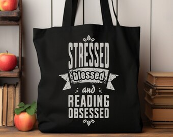 Book Lover Tote Bag, Book Lover Gift, Canvas Tote Bag for Books, Library Book Tote Bag, Bookish Totebag, Library Tote Bag, Reading Tote Bag