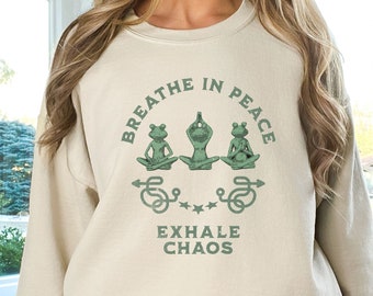 Yoga Sweatshirt, Self Care Frog Shirt, Funny Frog Shirt, Frog Lover Gift, Self Care Shirt, Yoga Lover Gift, Self Love Shirt, Self Care Gift
