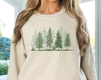 Trees Shirt, Pine Tree Sweatshirt, Camp Life Sweatshirt, Hiking Shirt, Camp Fire Shirt, Adventure Shirt, Nature Lover Gift, Outdoor Shirt