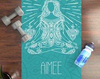 Personalized Yoga Mat - Custom Exercise & Meditation Mat for Yoga Lovers - Perfect Pilates, Gym, and Workout Accessory - Yoga Gift for Her