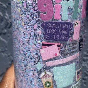 Snöglobsglas för flickor: lock med strass, 473 ml