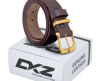 MENS LEATHER BELT black brown  100% Genuine 30'' to 72'' waist sizes