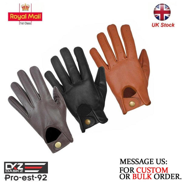 Mens real genuine aniline leather classic driving,fashion gloves