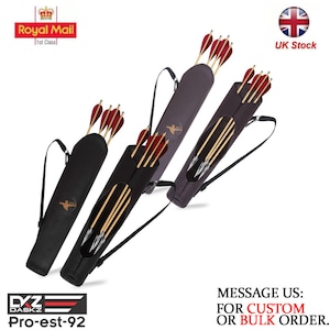 Daskz Leather Archery Arrow Quiver Black\Dark Brown Waist Shoulder Strap Bag For Right Arm