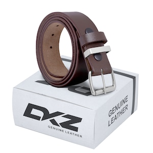 MENS LEATHER BELT black brown 100% Genuine 30'' to 72'' waist sizes