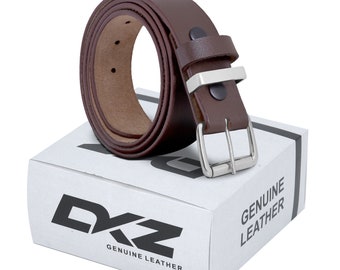 MENS LEATHER BELT black brown 100% Genuine 30'' to 72'' waist sizes