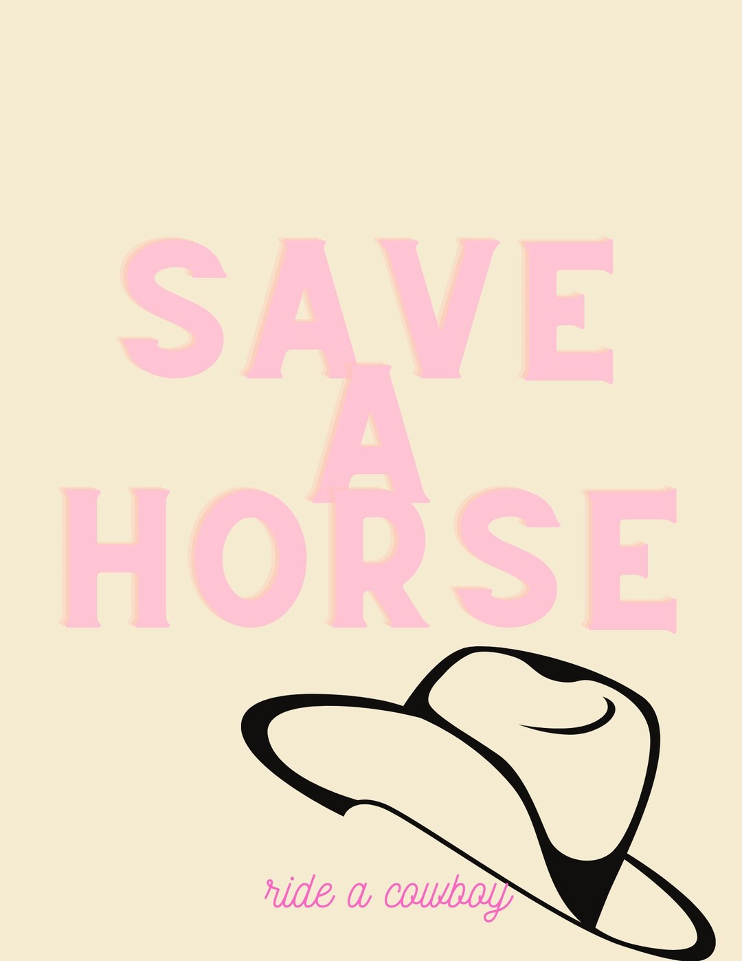 Save a Horse Print - Etsy