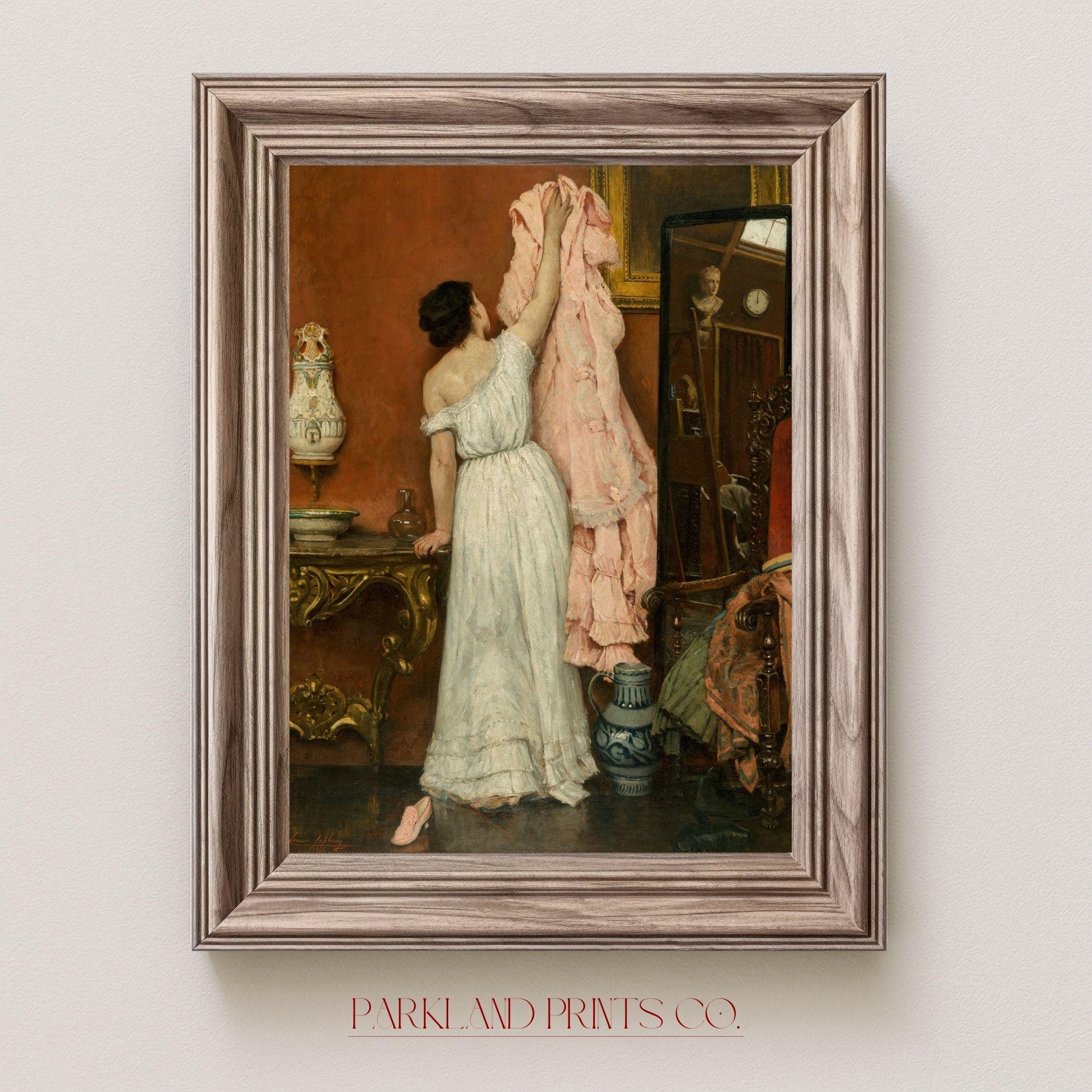 Victorian Lady Art Print | Elegant Woman, Amber Interior Scene - Etsy